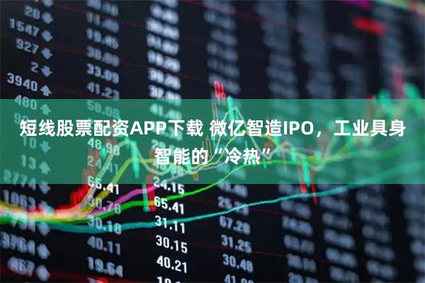 短线股票配资APP下载 微亿智造IPO，工业具身智能的“冷热”