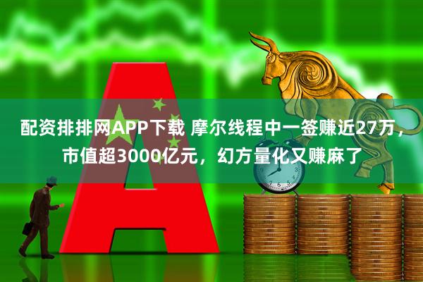 配资排排网APP下载 摩尔线程中一签赚近27万，市值超3000亿元，幻方量化又赚麻了